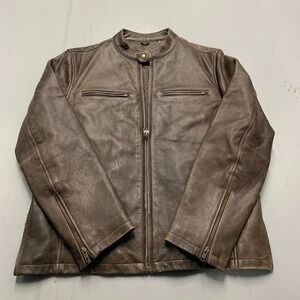 Whet Blu Vintage New York Leather Moto Jacket - Size L